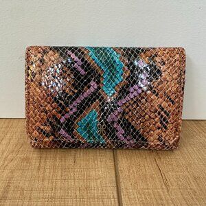 Hobo Jill Trifold Wallet Vivid Snake Print - Leather (NWOT)